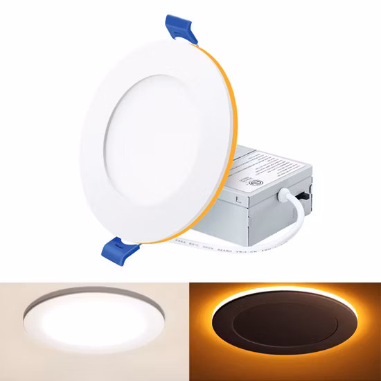 Us Ca 5CCT Dimmable Embedded Recessed Flat Ultra Thin Slim Round Ceiling LED Panel Light
