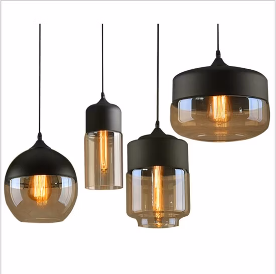 Современный старинный промышленный ресторан-бар столовая домашняя крытая люстра украшение декоративный подвесной светильник стеклянный потолочный светильник светодиодный E27 E26 подвесной светильник